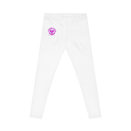 Women's Casual Leggings (AOP) W/Pink Logo